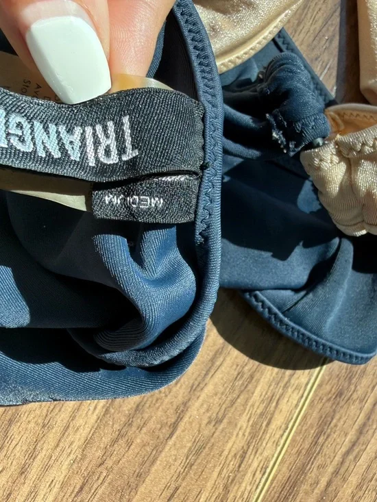 triangl swimwear Nude Top Black Bottom One-Piece Monokini - Picture 3 of 5